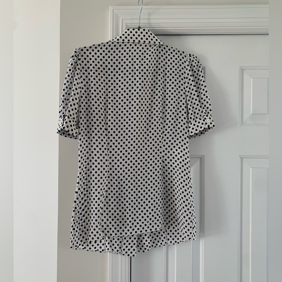 Michael Kors Collection Silk Georgette Polka Dot Blouse - Picture 3 of 4